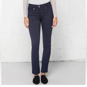 Anatomie The Skyler Travel Pants in Navy w Pin Stripe Size Small